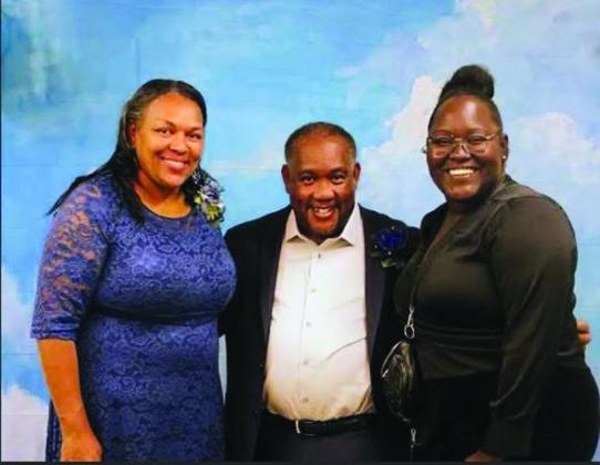 From left Toni Godwin, Pastor Eric Parker and Tazia Godwin. courtesy photo