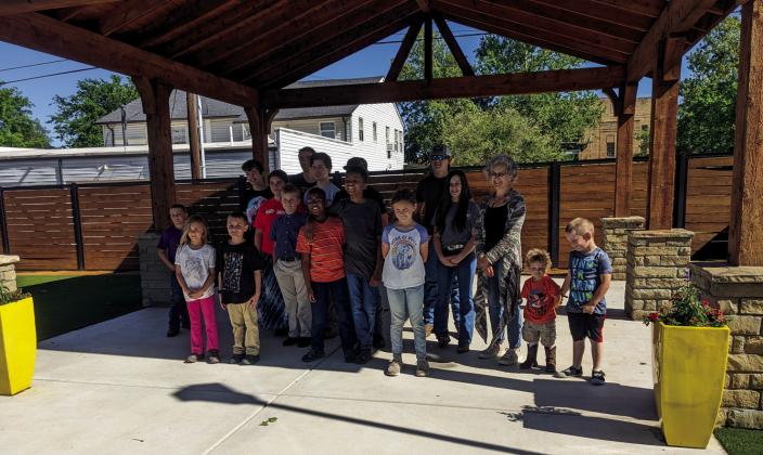 The Bristow Homeschool group took a field trip with a tour of the city with Mayor Kris Wyatt, who answered questions regarding the city and different departments. They toured police and fire departments, historical society and a tour of the new library courtyard. courtesy photos