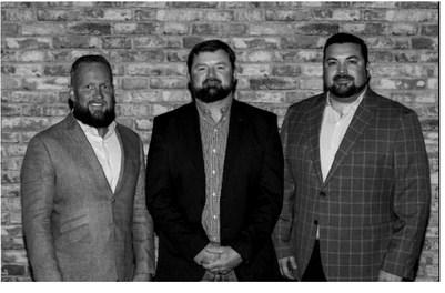 From left,: Trey Gregory , CEO The HR Group, Curtis Mayberry, President CRM Blasting &amp; Painting, Levi Lee, COO The HR Group courtesy photo