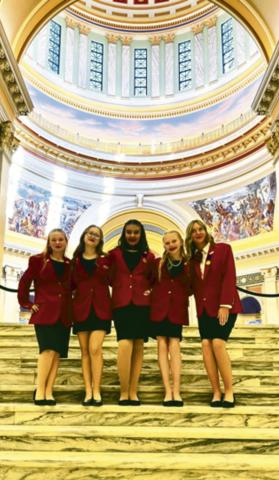 FCCLA officers spent the day at the Oklahoma State Capitol. The experience gave the students the opportunity to step outside the classroom and witness leadership in action at the state level. courtesy photo