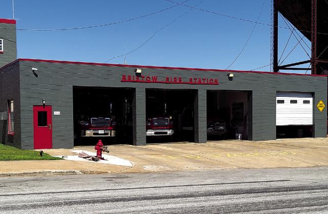 The Bristow Fire Department recently got a fresh new look with new paint and a new color for the department. Both buildings were painted. Angie Gentry photo