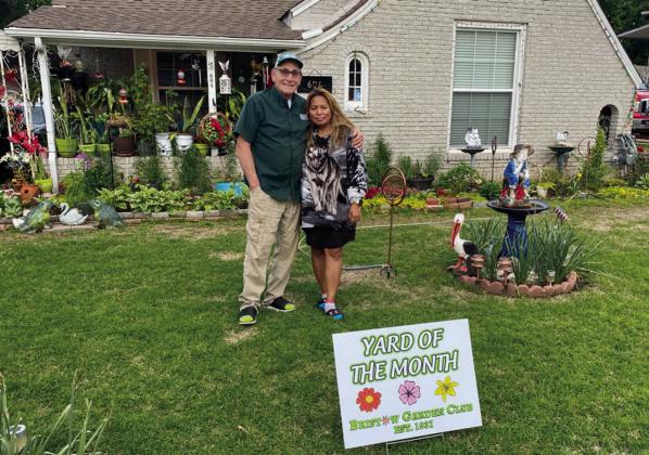 The Bristow Garden Club’s May Yard of the Month went to Tom and Jackie Korkames residence at 604 West Seventh Street.
