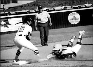 Albany Pritchard slides safely into third. courtesy photos