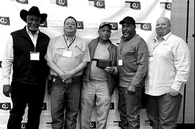 Donnie Stephens CCCD Board Chairman, Nick Jones, NRCS, District Conservationist of Team #11, Odell Alexander, OACD’s Conservationist of the Year, Ted Alexander, CCCD, Board Vice Chairman, and Chris Clemens NRCS District Conservationist for Team 17 for Okmulgee County. courtesy photo
