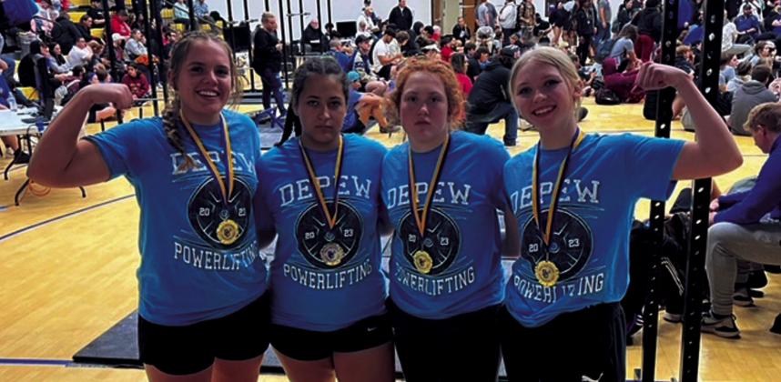 The Depew girls won the girls division plus these girls won individual McKenna Norvell 1st, Avery Combs 2nd, Sami Langston 1st and Emily Moore 1st. courtesy photos