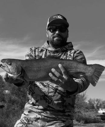 Nate with a rainbow trout caught November 17th at the Medicine Creek Trout Area courtesy photo