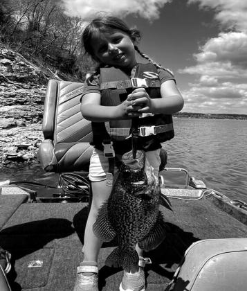 Riley Garrett with a black crappie caught at Lake Tenkiller. courtesy photo