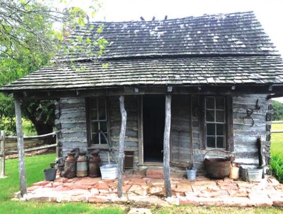 The cabin that sits on acreage at 1005 East Elm Street, in Stroud, is one of the oldest cabins still standing in the state. courtesy photo