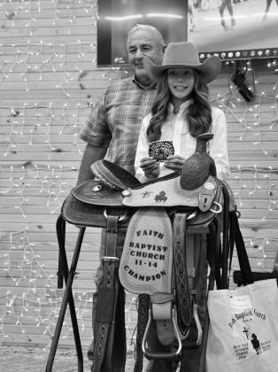 Playday saddle winners at Faith Baptist Curch Slick