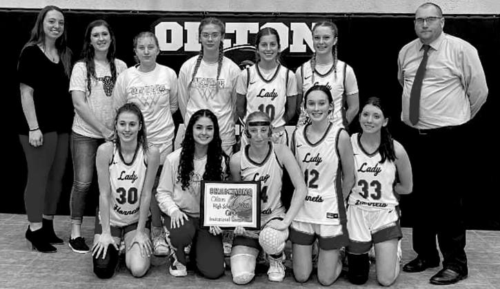 The Depew Lady Hornets take first place in the Oilton Tournament courtesy photo