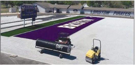 Turf is getting ready to be laid on the new and beautiful Hafer Field. courtesy photo