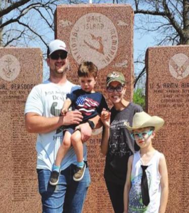 Military family visits memorial