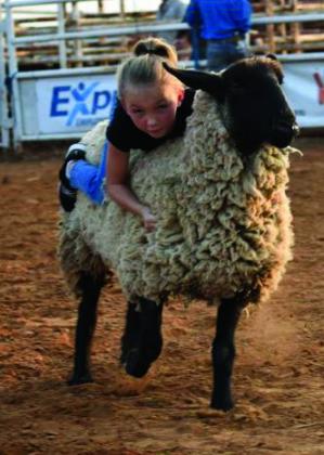 Kids ejoyed mutton busting at the rodeo. courtesy photo