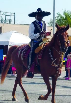 Phil Totress and his horse, entertained the crowd in the parade. Angie Gentry photo