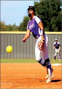 Makenna Ingram delivers a pitch. courtesy photos