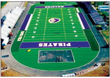 Hafer Field resurfaced with Artificial Turf