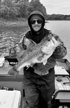 Oklahoma Fisheries Research Laboratory in the course of spring largemouth bass electrofishing caught this 24-inch 11- pounder at Lake Thunderbird. Grab a buddy and get out there and fish. courtesy photo