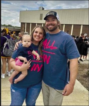 Bristow’s Quila Cole recently won Regional Cheer Coach of the Year. Quila has been coaching for just three years. Her teams have never finished outside of the top 4 and her 2023 squad finished state runner up in Class 4A. Quila is pictured with her family.