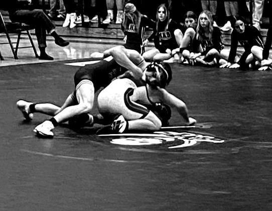 Beau Canfield ot maneuvers his opponent. courtesy photo
