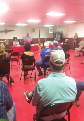 Area residents gathered at the VFW for a Town Hall Meeting and to meet the County Commissioner candidates. courtesy photo