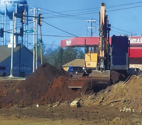 D.A.K.’s Market , corner of First and Main is closer to a reality. The store has broken ground and footing have been poured. Angie Gentry photo